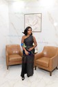 Glitter Sheath/Column One Shoulder Cut Out Ruffle Prom Dresses