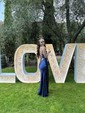 Petite Gold Satin Sheath/Column V-neck Split Prom Dresses