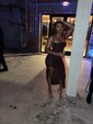 Glitter Sheath/Column Square Neck Split Prom Dresses