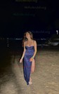 Modest Black Satin Sheath/Column Sweetheart Split Prom Dresses