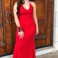 Mermaid V-neck Glitter Prom Dresses