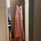 Mermaid V-neck Satin Prom Dresses With Appliques
