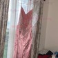 Mermaid V-neck Satin Prom Dresses With Appliques