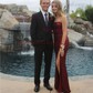 Sheath/Column Square Neck Sparkly Sequin Prom Dresses