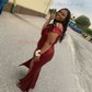 Sheath/Column Off-the-shoulder Sparkly Sequin Prom Dresses