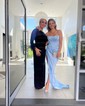 Sheath/Column Strapless Satin Corset Prom Dresses With Ruched
