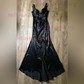 Sheath/Column V-neck Satin Corset Prom Dresses With Ruched