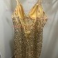 Sheath/Column V-neck Sparkly Sequin Prom Dresses With Appliques