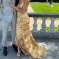 Sheath/Column V-neck Sparkly Sequin Prom Dresses