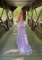 Sheath/Column V-neck Sparkly Sequin Prom Dresses