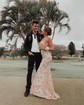 Mermaid V-neck Sparkly Sequin Prom Dresses