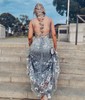 Mermaid V-neck Backless Sparkly Sequin Prom Dresses