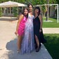 A-line V-neck Ruched Tulle Prom Dresses With Star