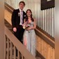 A-line V-neck Ruched Tulle Prom Dresses With Star