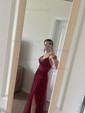 A-line V-neck Ruched Tulle Prom Dresses With Star