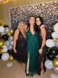A-line V-neck Ruched Tulle Prom Dresses With Star