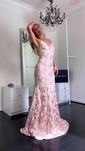 Mermaid V-neck Sparkly Sequin Prom Dresses