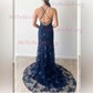 Mermaid V-neck Sparkly Sequin Prom Dresses