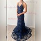 Mermaid V-neck Sparkly Sequin Prom Dresses