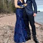 Mermaid V-neck Sparkly Sequin Prom Dresses
