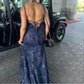 Mermaid V-neck Sparkly Sequin Prom Dresses