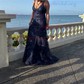 Mermaid V-neck Sparkly Sequin Prom Dresses
