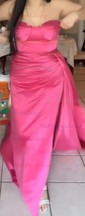 Sheath/Column Strapless Satin Prom Dresses With Ruched