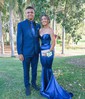 Red Mermaid Strapless Backless Satin Prom Dresses