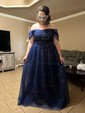 Ball Gown Off-the-shoulder Tulle Prom Dresses With Ruched