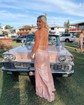 Sheath/Column Square Neck Glitter Prom Dresses