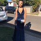 Mermaid V-neck Glitter Prom Dresses With Ruched