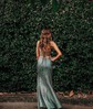 Sheath/Column Square Neck Glitter Prom Dresses