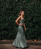Sheath/Column Square Neck Glitter Prom Dresses