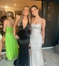 Sheath/Column Square Neck Glitter Prom Dresses