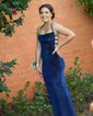 Sheath/Column Square Neck Glitter Prom Dresses