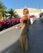 Sheath/Column Cowl Neck Glitter Prom Dresses