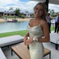 Black Sheath/Column Cowl Neck Glitter Prom Dresses