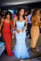 Mermaid Strapless Glitter Prom Dresses