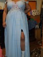 A-line V-neck Chiffon Prom Dresses With Appliques