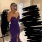 Mermaid Strapless Satin Prom Dresses With Ruched