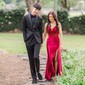 Mermaid V-neck Satin Corset Prom Dresses With Appliques