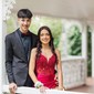 Mermaid V-neck Satin Corset Prom Dresses With Appliques