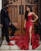 Mermaid V-neck Sparkly Sequin Prom Dresses