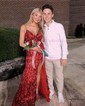 Mermaid V-neck Sparkly Sequin Prom Dresses