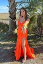 Mermaid V-neck Sparkly Sequin Prom Dresses