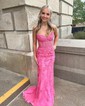 Sheath/Column Strapless Tulle Beaded Prom Dresses With Appliques