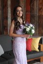 Mermaid Scoop Neck Tulle Beaded Prom Dresses With Appliques
