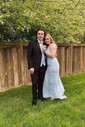 Mermaid Scoop Neck Tulle Beaded Prom Dresses With Appliques