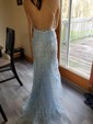 Mermaid Scoop Neck Tulle Beaded Prom Dresses With Appliques