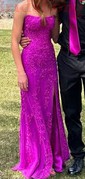 Sheath/Column Strapless Lace Tulle Corset Prom Dresses With Appliques